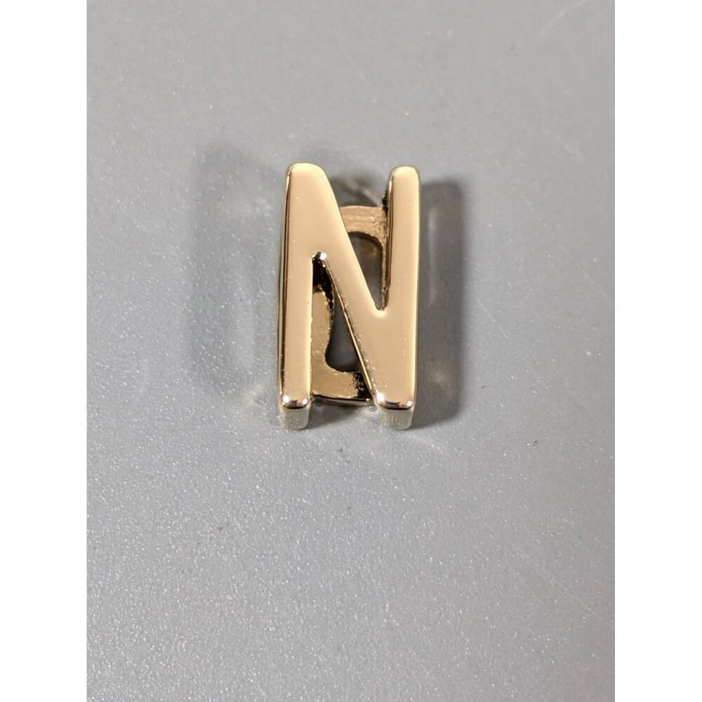 Keep Collective Letter N Gold Tone Slide Charm NEW‎